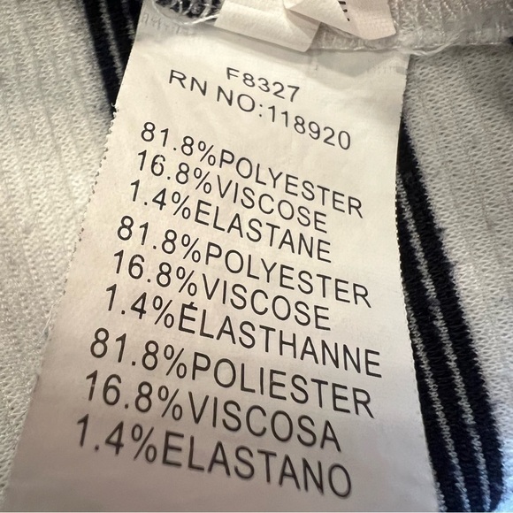 FRNCH Nautical Classics Ladies Stripe Boxy Tee Dress Black white size M pocket - Picture 9 of 9